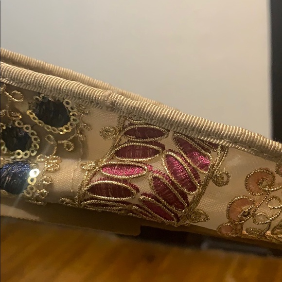 Sequined/embroidered ballet flats - Picture 5 of 9